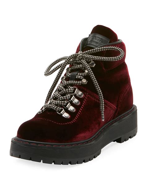 prada velvet combat boots|prada combat boots sale.